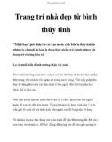 Trang trí nhà đẹp từ bình thủy tinh