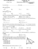 Đề khảo sát chất lượng môn Toán lớp 11 năm 2021-2022 có đáp án - Trường THPT Tiên Du 1 (Mã đề 102)