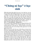 'Chứng né học' ở học sinh