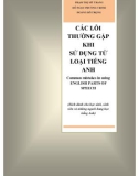 Các lỗi thường gặp khi sử dụng từ loại tiếng Anh (Common mistakes in using English parts of speech)