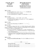 Đề thi và đáp án môn Toán thi vào lớp 10 trường Chuyên Bắc Giang năm 2006 - 2007