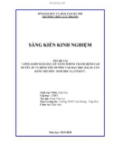 SKKN: Lồng ghép giáo dục kỹ năng phòng tránh bệnh cao huyết áp và bệnh tiểu đường vào dạy học bài 20: cân bằng nội môi - Sinh học 11, cơ bản