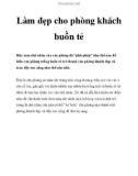 Làm đẹp cho phòng khách buồn tẻ