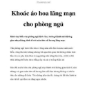 Khoác áo hoa lãng mạn cho phòng ngủ