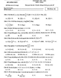 Đề thi KSCL môn Toán lớp 12 năm 2021-2022 có đáp án (Đợt 2) - Sở GD&ĐT Thanh Hóa (Mã đề 101)