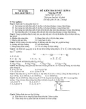 Đề và đáp án thi kiểm tra học kì I môn Vật lý lớp 11 năm học 2007 -2008