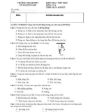 Đề kiểm tra 1 tiết học kì 2 môn Vật lý lớp 6 có đáp án - THCS&THPT Võ Nguyên Giáp