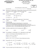 Đề thi học kì 1 môn Toán 11 năm 2018-2019 có đáp án - Trường THPT chuyên Nguyễn Huệ - Mã đề 134
