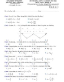 Đề KSCL ôn thi THPT môn Toán 12 năm 2020-2021 có đáp án - Trường THPT Liễn Sơn (Lần 1)