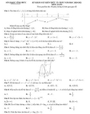 Đề KSCL ôn thi THPT môn Toán 12 năm 2020-2021 - Sở GD&ĐT Vĩnh Phúc