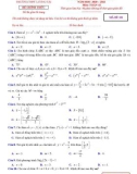 Đề KSCL ôn thi THPT môn Toán 12 năm 2020-2021 có đáp án - Trường THPT Lương Tài (Lần 1)