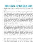 Học lịch sử không khó