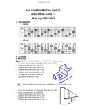 Đáp án đề kiểm tra học kì 1 môn công nghệ lớp 11 năm học 2012-2013