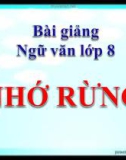 Ngữ văn 8 bài 18: Bài giảng bài thơ Nhớ rừng