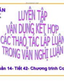 Bài giảng Ngữ văn 11 - Làm văn: Luyện tập vận dụng kết hợp các thao tác lập luận trong văn nghị luận