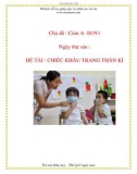 Chủ đề : Cúm A- H1N1 - ĐỀ TÀI : CHIẾC KHẨU TRANG THẦN KÌ