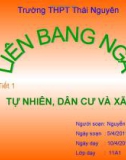 Bài giảng Địa lí lớp 11 - Bài 8: Liên Bang Nga (Tiết 1: Tự nhiên, dân cư và xã hội)