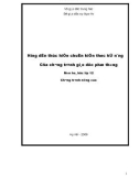 Hướng dẫn thực hiện chuẩn kiến thức kĩ năng Của chương trình giáo dục phổ thông Môn hoá học lớp 12 Chương trình nâng cao