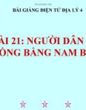 Bài giảng Địa lý 4 bài 21: Người dân ở đồng bằng Nam Bộ