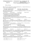 Đề thi định kì môn Vật lí lớp 12 năm 2022-2023 (Lần 1) - Trường THPT Việt Yên số 1