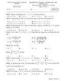 Đề kiểm tra cuối học kì 2 môn Toán lớp 12 năm 2020-2021 có đáp án - Trường THCS&THPT Long Thạnh (Mã đề 174)