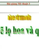 Bài giảng Vẽ theo mẫu: Vẽ lọ hoa và quả - Mỹ thuật 3 - GV.Bùi Vũ Cầu