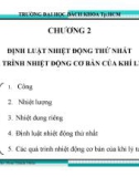 CHƯƠNG 2: ĐỊNH LUẬT NHIỆT ĐỘNG THỨ NHẤT CÁC QUÁ TRÌNH NHIỆT ĐỘNG CƠ BẢN CỦA KHÍ LÝ TƯỞNG