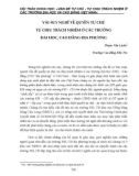 Vài suy nghĩ về quyền tự chủ tự chịu trách nhiệm ở các trường đại học, cao đẳng địa phương