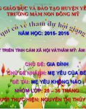 Bài giảng Mầm non: Mẹ yêu không nào