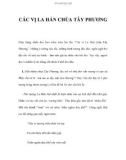 CÁC VỊ LA HÁN CHÙA TÂY PHƯƠNG