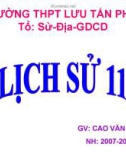 Bài giảng môn Lịch sử lớp 11 - Bài 18: Ôn tập lịch sử thế giới hiện đại (Phần từ năm 1917 đến năm 1945) - Cao Văn Yêm