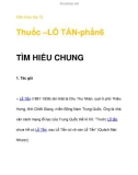 Kiến thức lớp 12 Thuốc –LỖ TẤN-phần6