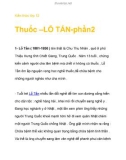 Kiến thức lớp 12 Thuốc –LỖ TẤN-phần2