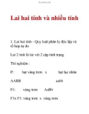 Lai hai tính và nhiều tính