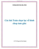 Các bài toán chọn lọc về hình chóp tam giác