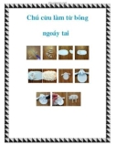 Chú cừu làm từ bông ngoáy tai