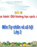 Slide bài Thực hành giữ trường học sạch đẹp - Tự Nhiên Xã Hội 2 - GV.H.T.Minh