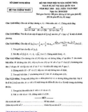 Đề chọn đội tuyển thi học sinh giỏi môn Toán Quốc gia năm 2020-2021 - Sở GD&ĐT Ninh Bình