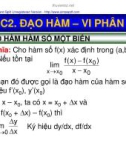 Đạo hàm - vi phân 1