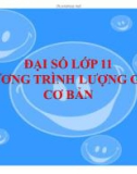 Bài giảng Toán 11: Phương trình lượng giác cơ bản