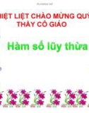 Bài giảng Toán 12 - Bài 2: Hàm số lũy thừa