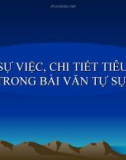 Bài giảng Ngữ văn 10: Chọn sự việc, chi tiết tiêu biểu trong bài văn tự sự