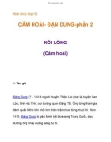 Kiến thức lớp 10 CẢM HOÀI- ĐẶN DUNG-tìm hiểu tác phẩm