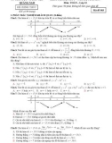 Đề thi HK 1 môn Toán lớp 12 năm 2017 - Sở GD&ĐT Quảng Nam - Mã đề 003