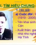 Bài giảng Ngữ văn 11: Tràng giang - Huy Cận