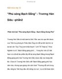 Kiến thức lớp 10 Phú sông Bạch Đằng - Trương Hán Siêu –phân tích tác phẩm