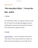 Kiến thức lớp 10 Phú sông Bạch Đằng - Trương Hán Siêu – những kiến thức cần nắm