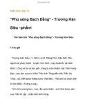 Kiến thức lớp 10 Phú sông Bạch Đằng - Trương Hán Siêu -tìm hiểu tác phẩm