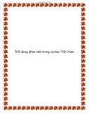 Nội dung phản ánh trong ca dao Việt Nam