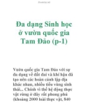 Đa dạng Sinh học ở vườn quốc gia Tam Đảo (p-1)